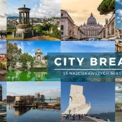 Kolaż zdjęć z najładniejszych miast w Europie: Wieża Eiffla, Watykan, Florencja, Praga, Lizbona i inne. Idealne na city break!