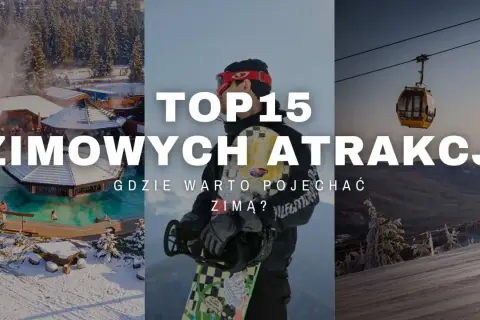 Gdzie pojechać na ferie zimowe w Polsce? Zobacz TOP 15 zimowych atrakcji: baseny termalne, snowboard i kolejka gondolowa.