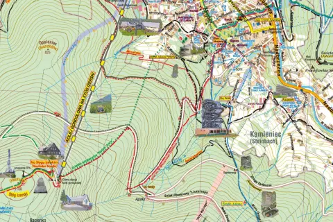 Świeradów Zdrój atrakcje: kolej gondolowa, Sky Walk, Aquapark, szlaki piesze i rowerowe.