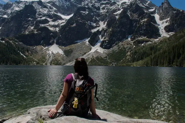Widok na Morskie Oko, Czarny Staw. Czas przejścia przez góry.